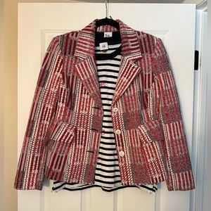 CAbi Patchwork Blazer and striped tee